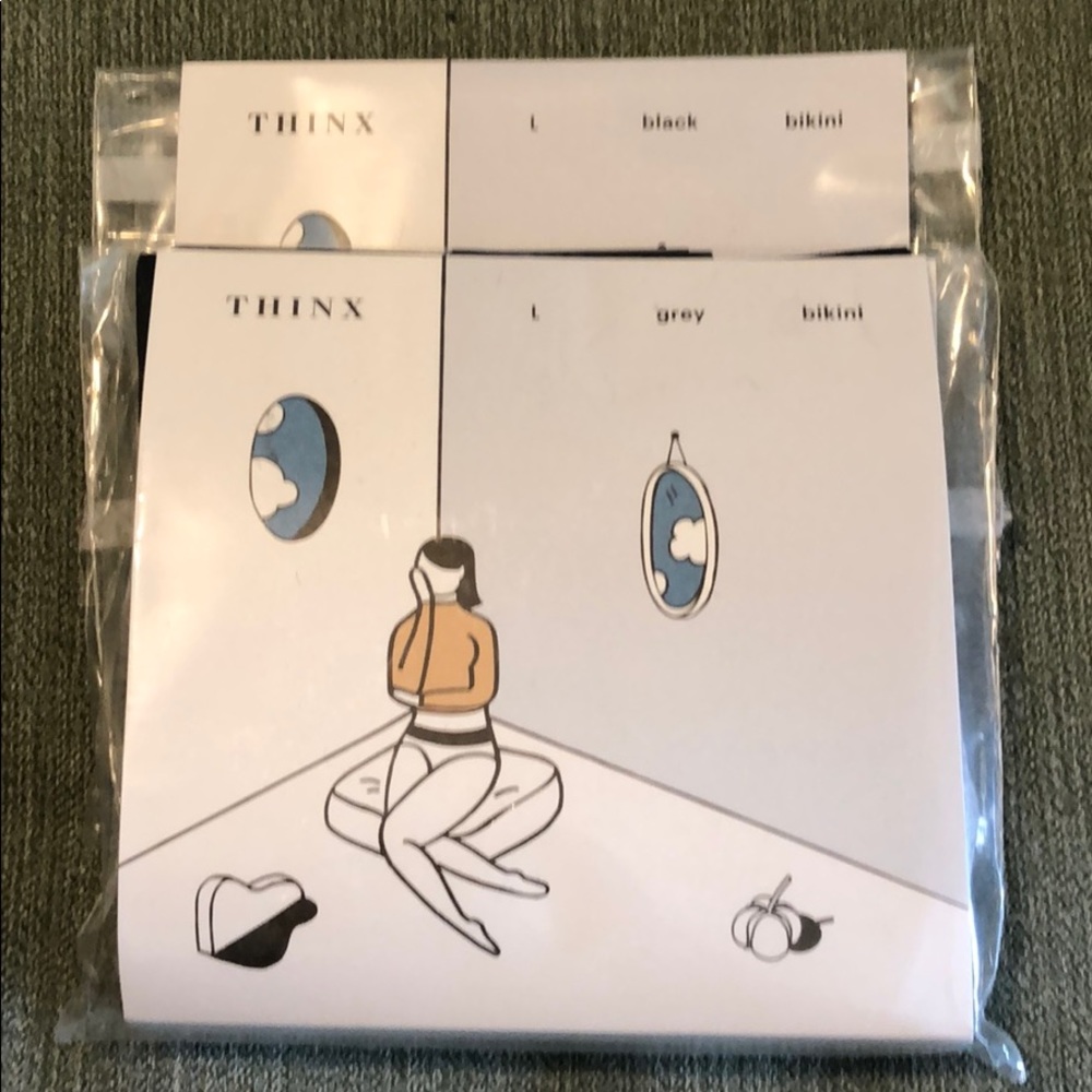 NEW - Set of 2 Thinx Large Organic Cotton Bikinis